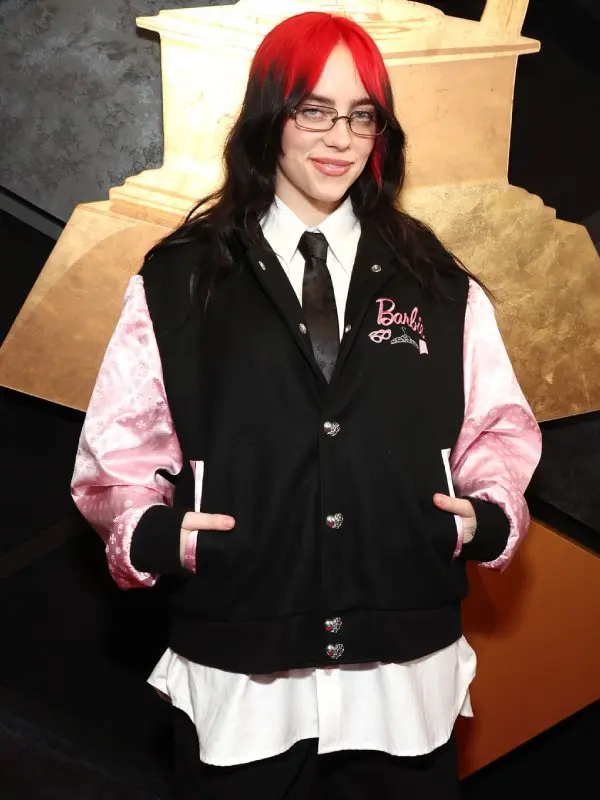 Grammy Awards Billie Eilish Barbie Varsity Jacket