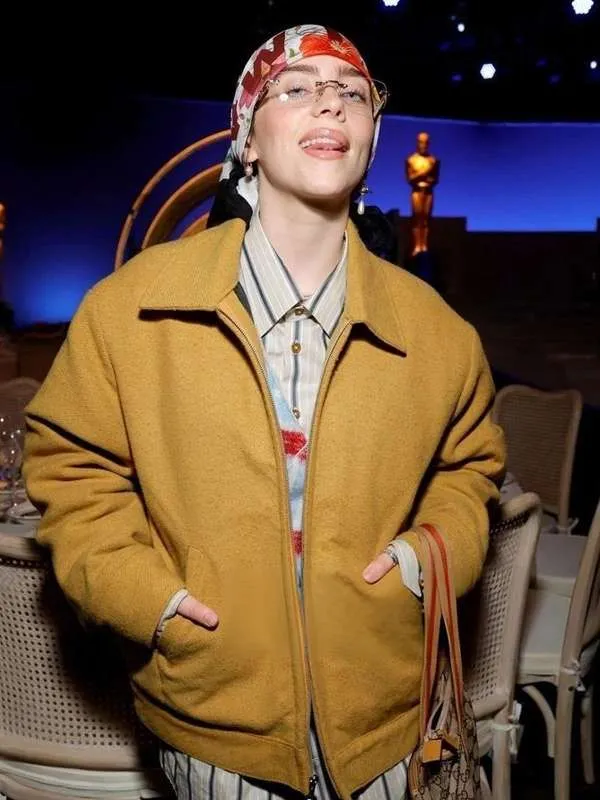 96th Oscars Awards Billie Eilish Yellow Jacket