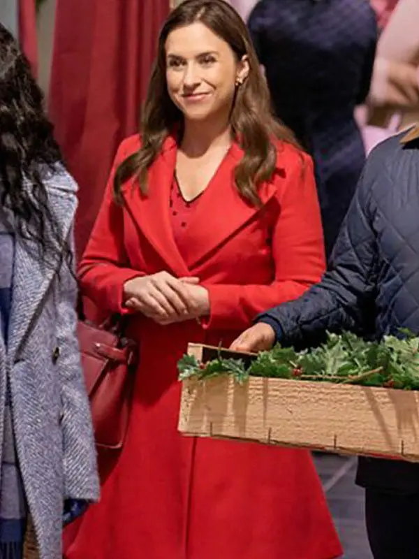 A Merry Scottish Christmas 2023 Lacey Chabert Red Coat