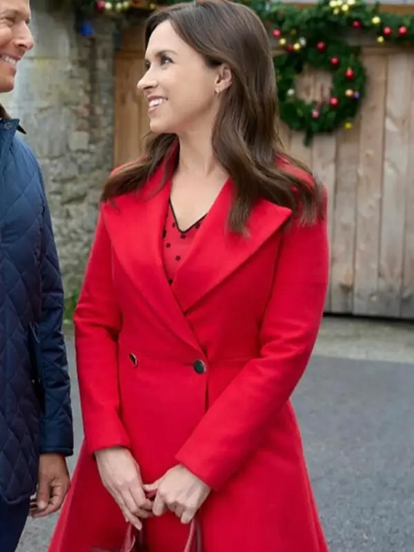 A Merry Scottish Christmas 2023 Lacey Chabert Red Coat