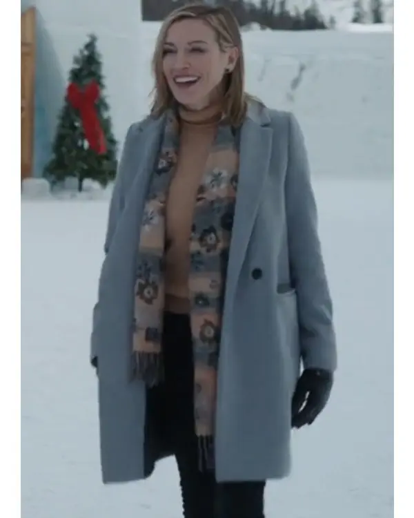 A Royal Christmas Crush 2023 Katie Cassidy Coat