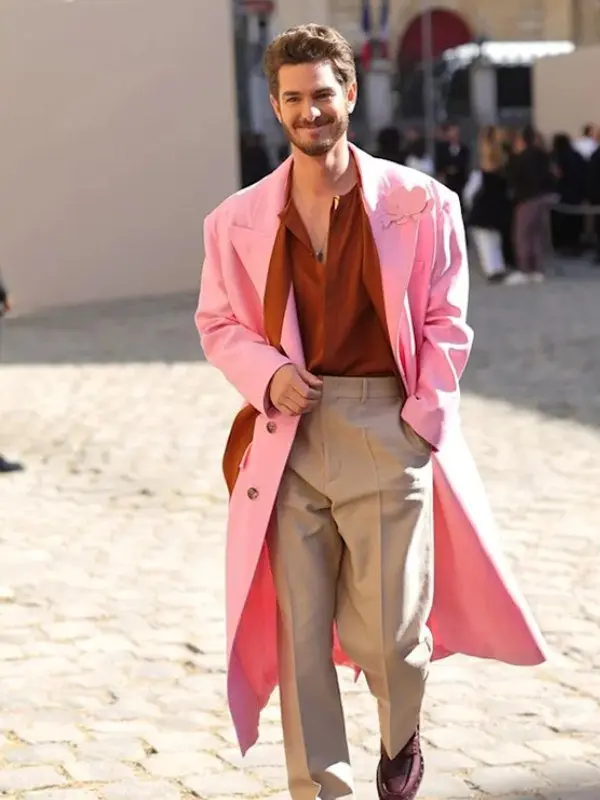 Andrew Garfield Pink Coat