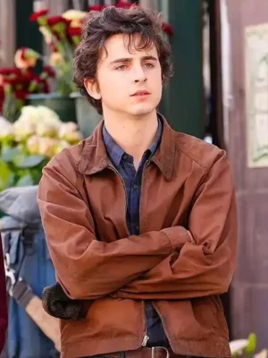 A Complete Unknown Timothée Chalamet Brown Cotton Jacket