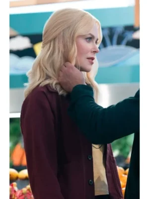 A Family Affair 2024 Nicole Kidman Burgundy Jacket