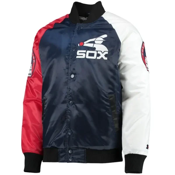 Chicago White Sox Starter Tri-color Satin Full-snap Varsity Jacket