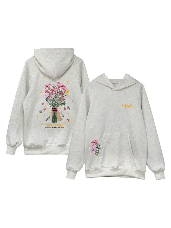 Gift Giving Oversized Lux Hoodie in Heather Gray