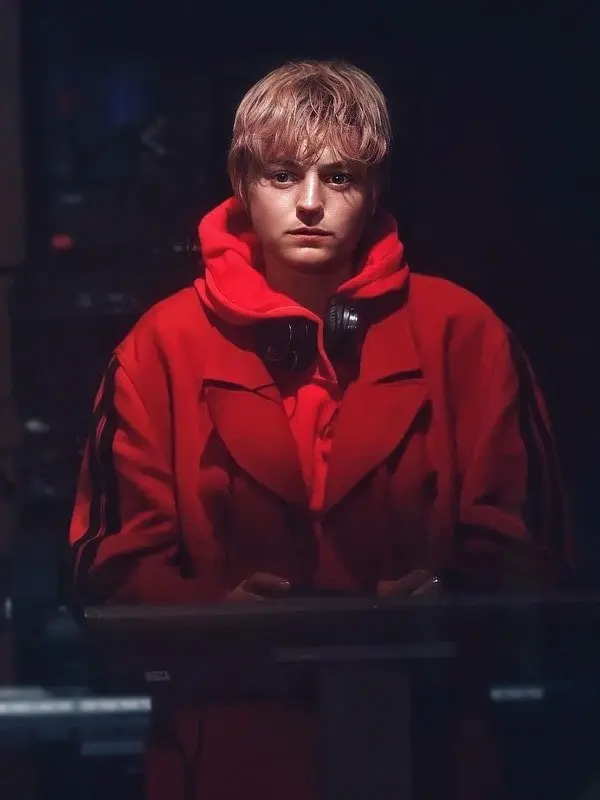 A Murder At The End Of The World S01 Darby Hart Red Coat