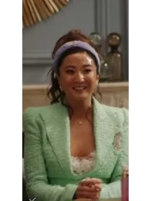 Emily In Paris S04 Ashley Park Mint Green Tweed Blazer