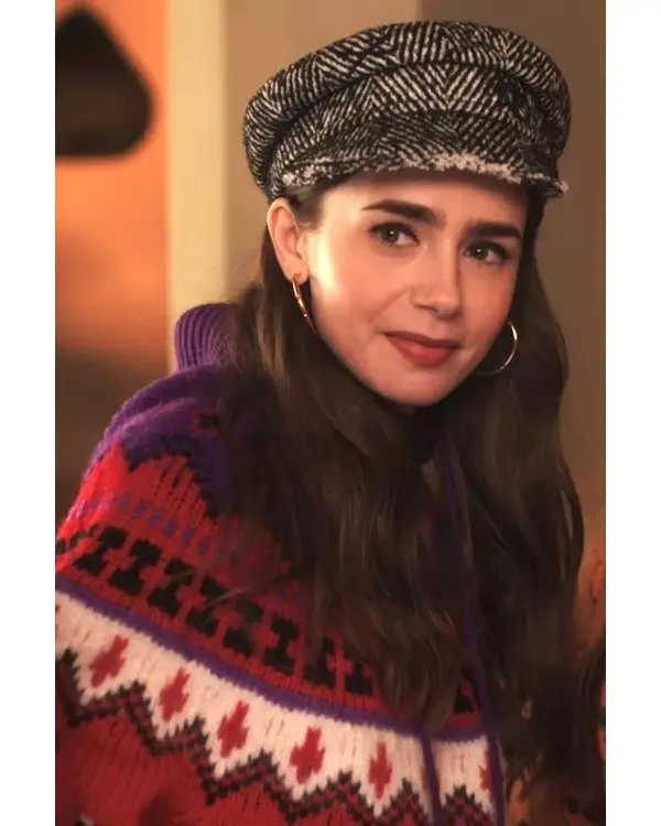 Emily In Paris S04 Lily Collins Knitted Sweater