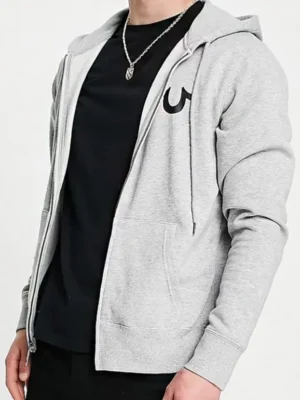 Grey True Religion Hoodie