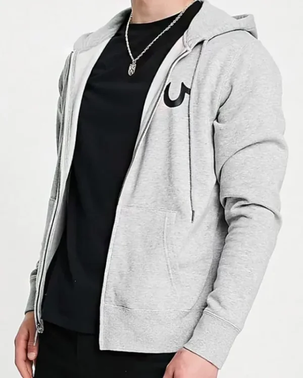 Grey True Religion Hoodie