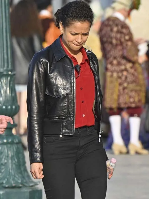 Lift 2024 Gugu Mbatha-raw Black Leather Jacket