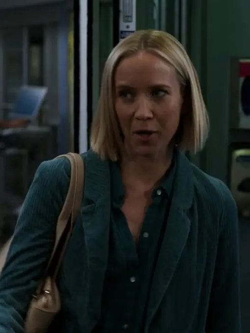 Chicago Med S08 Hannah Asher Green Corduroy Blazer