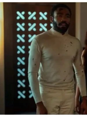 Mr. & Mrs. Smith 2024 Donald Glover White Turtleneck Sweater