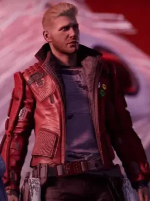 Marvel’s Guardians Of The Galaxy Game Star-lord Maroon Jacket