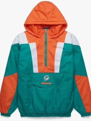 Dolphins Green Hooded Jacket