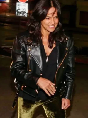 Michelle Rodriguez Black Leather Jacket