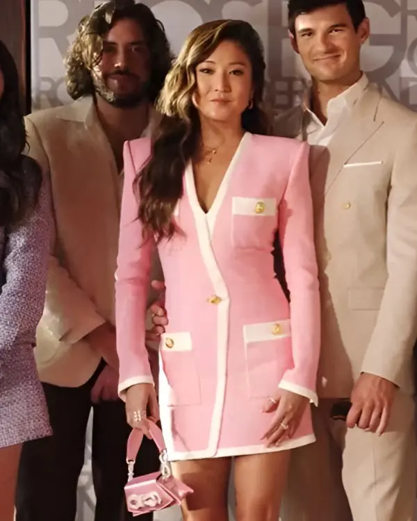 Emily in Paris S04 Ashley Park Pink Dress Coat