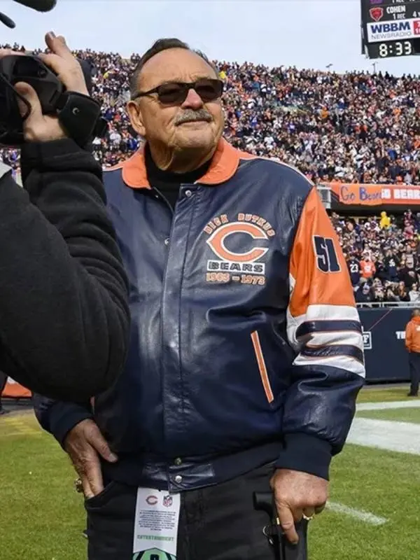 Chicago Bears Dick Butkus Leather Jacket