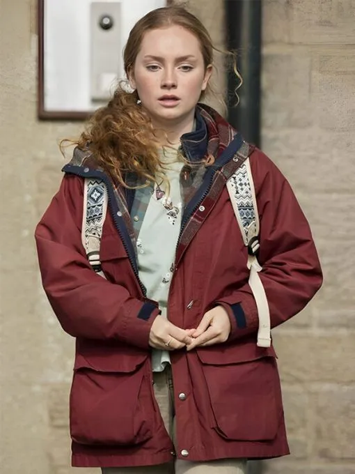 Shetland S07 Meg Pattison Maroon Jacket