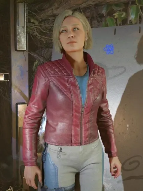 Starfield Sarah Morgan Maroon Leather Jacket