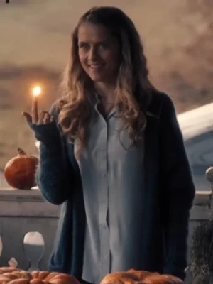 A Discovery Of Witches Teresa Palmer Blue Cardigan