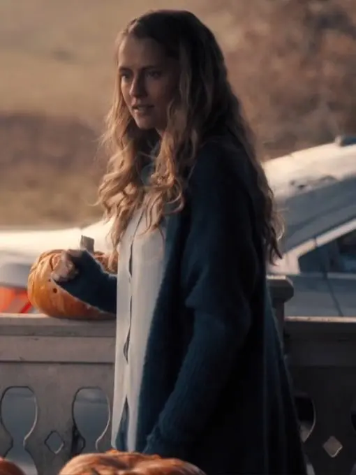 A Discovery Of Witches Teresa Palmer Blue Cardigan