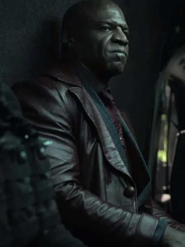 Terry Crews The Killer’s Game Brown Leather Coat