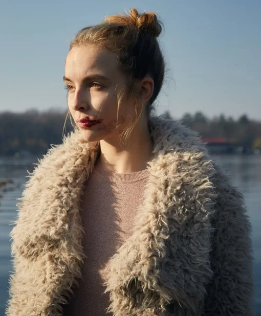 Jodie Comer Killing Eve Fur Jacket