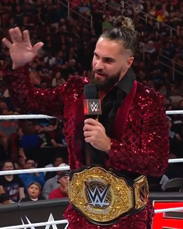 Seth Rollins WWE Raw 2024 Sequin Suit