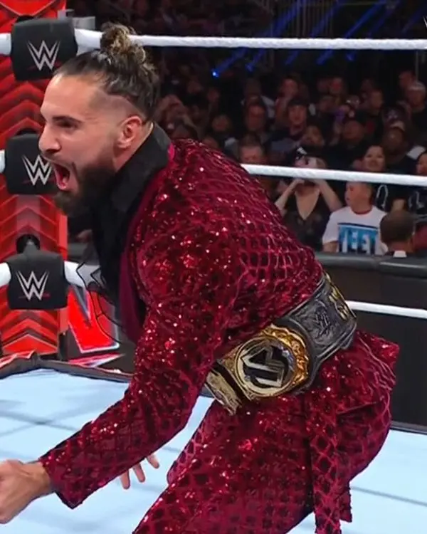 Seth Rollins WWE Raw 2024 Sequin Suit