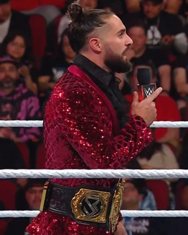 Seth Rollins WWE Raw 2024 Sequin Suit