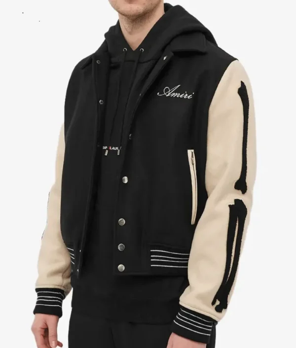 Amiri Bones Letterman Wool Jacket