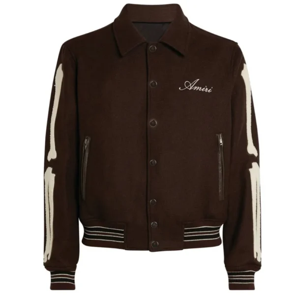 Amiri Bones Letterman Wool Jacket