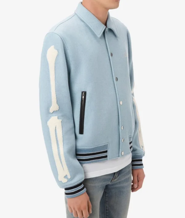 Amiri Bones Letterman Wool Jacket