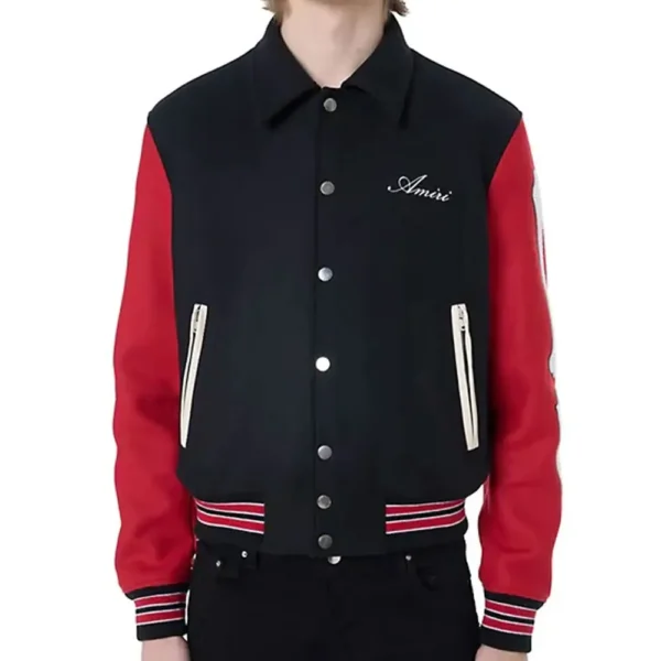 Amiri Bones Letterman Wool Jacket