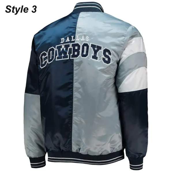 Dallas Cowboys The Tradition II Satin Blue and Grey Jacket