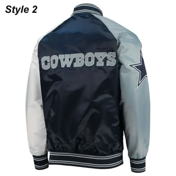 Dallas Cowboys The Tradition II Satin Blue and Grey Jacket