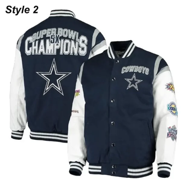 5x Super Bowl Champion Dallas Cowboys Varsity Jacket