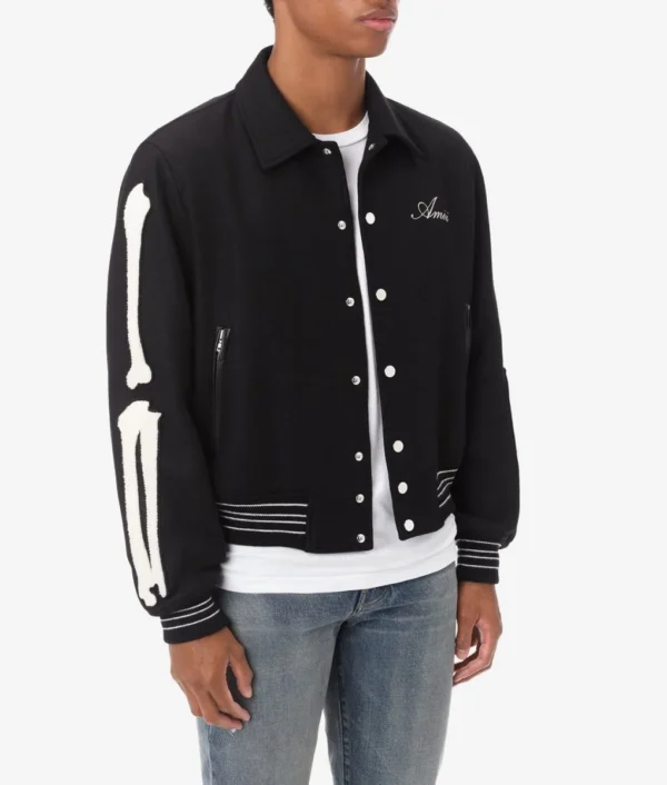 Amiri Bones Letterman Wool Jacket