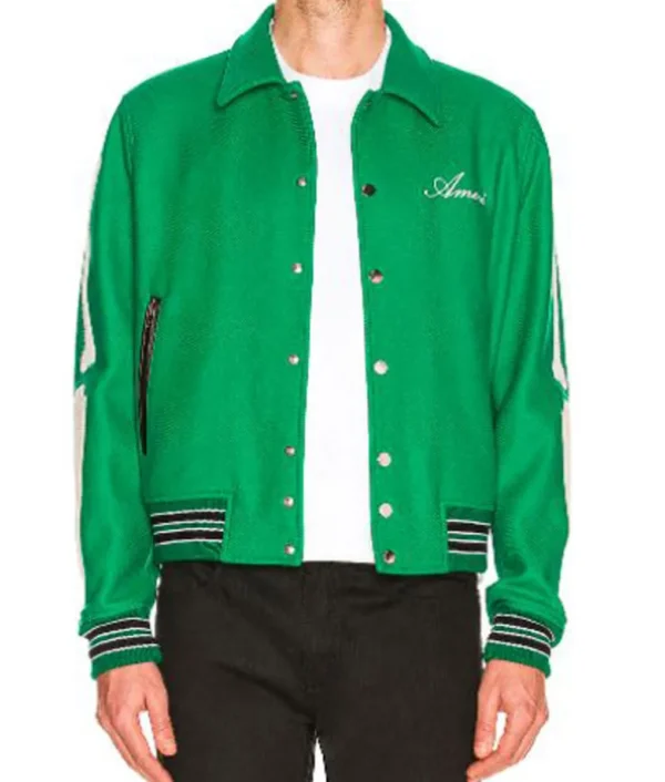 Amiri Bones Letterman Wool Jacket