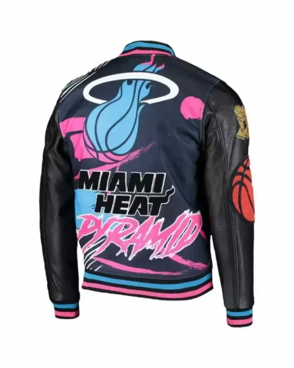 Miami Heat Pro Standard Black Pyramid Varsity Jacket