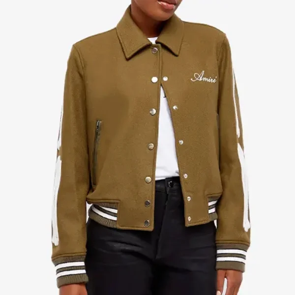 Amiri Bones Letterman Wool Jacket