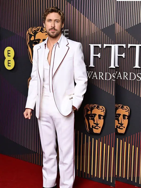 Ryan Gosling 2024 BAFTA Awards White Suit