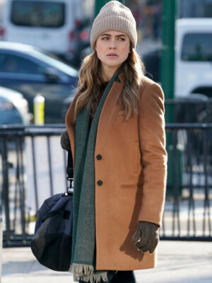 Michaela Stone Manifest Melissa Roxburgh Brown Wool Coat