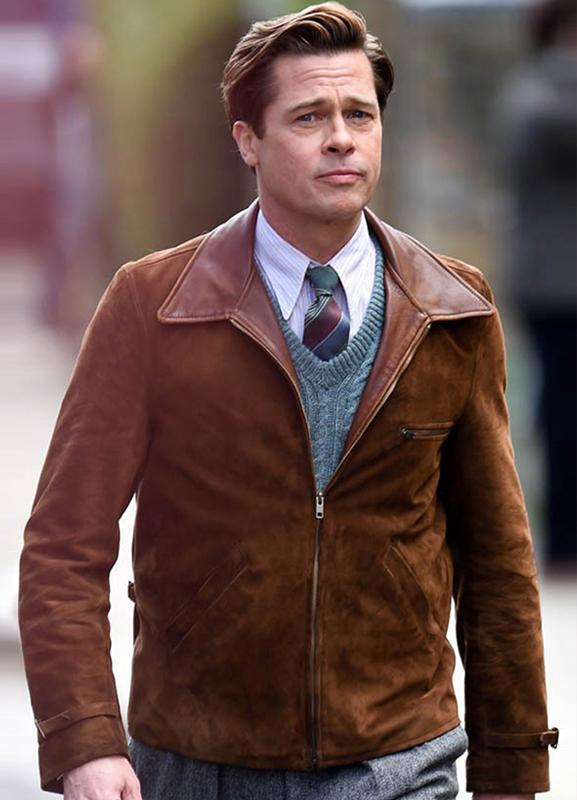 Allied Brad Pitt Leather Jacket