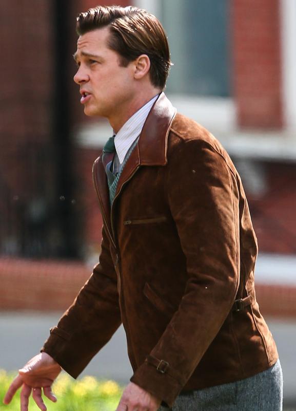 Allied Brad Pitt Leather Jacket