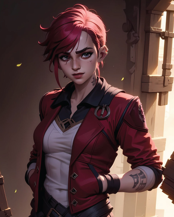 Arcane League of Legends Vi Red Blazer Jacket