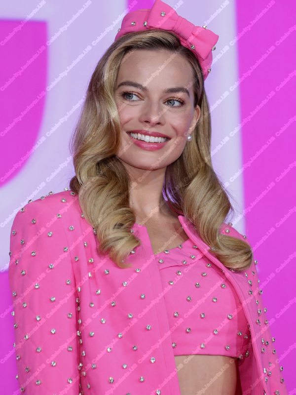 Margot Robbie Barbie Pink Cropped Jacket