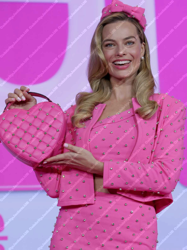 Margot Robbie Barbie Pink Cropped Jacket